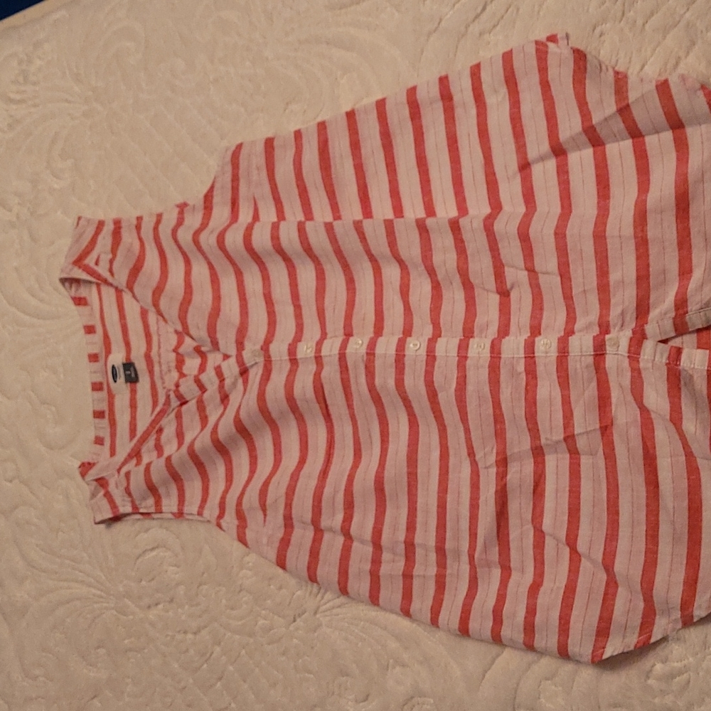 Pink and White Old Navy Tank Top